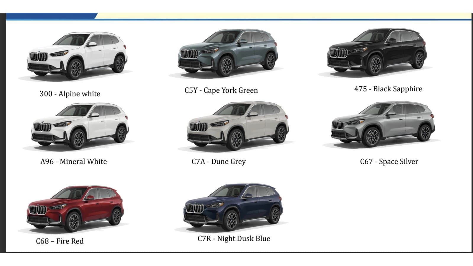8 tùy chọn màu sơn ngoại thất của BMW X1